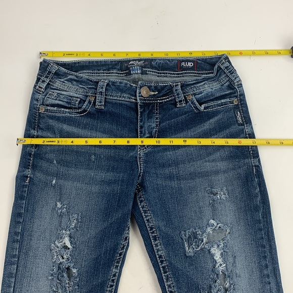 Silver Jeans Tuesday Fluid Denim Mid Bootcut Jeans Size 30 Long Inseam Stretch - Picture 13 of 16